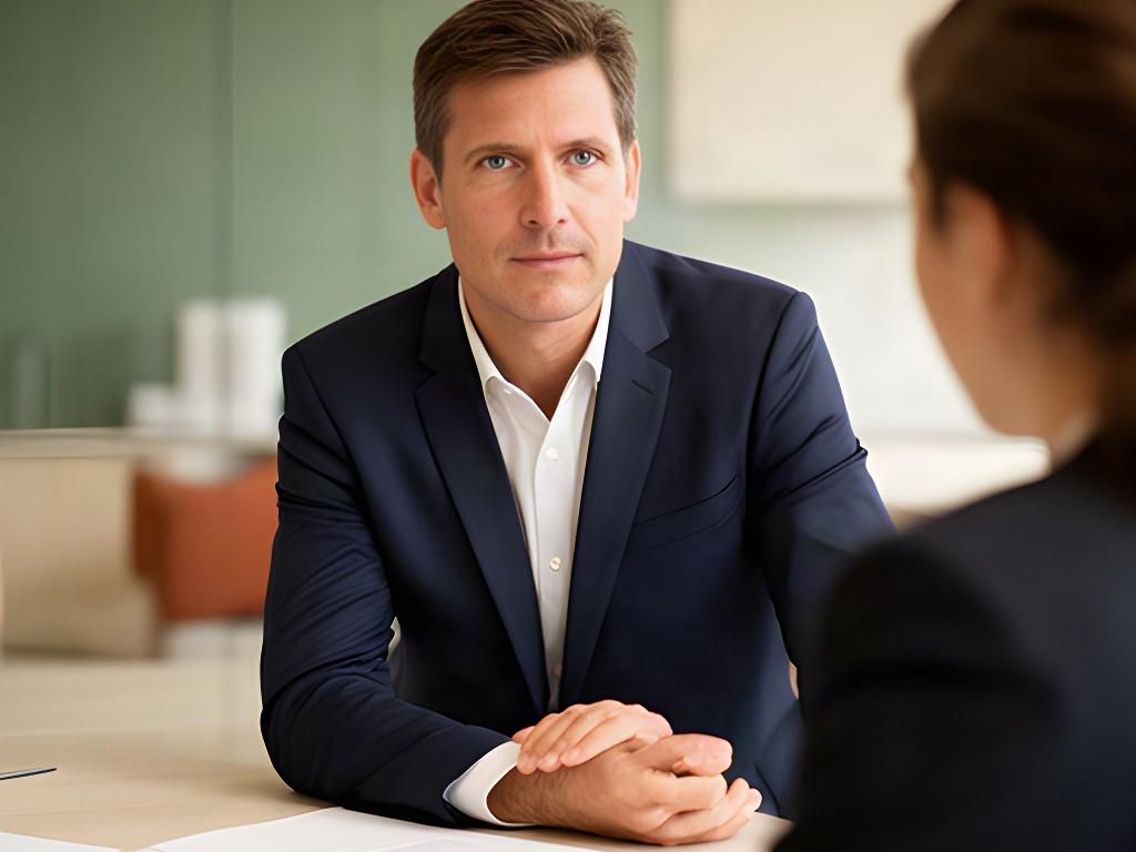 Mark Jansen van GroenHout tijdens een klantbespreking